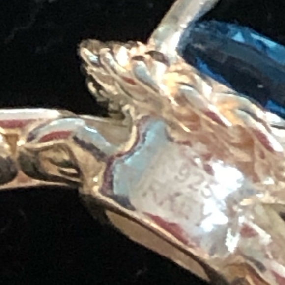 Blue Topaz with Byzantine Band 925 Sterling Turkey - Picture 6 of 6